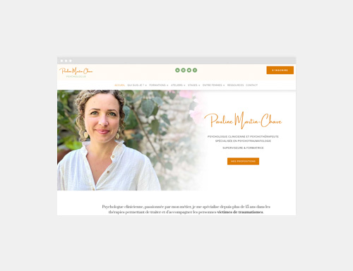 Création Site Web WordPress pour Pauline Martin-Chave